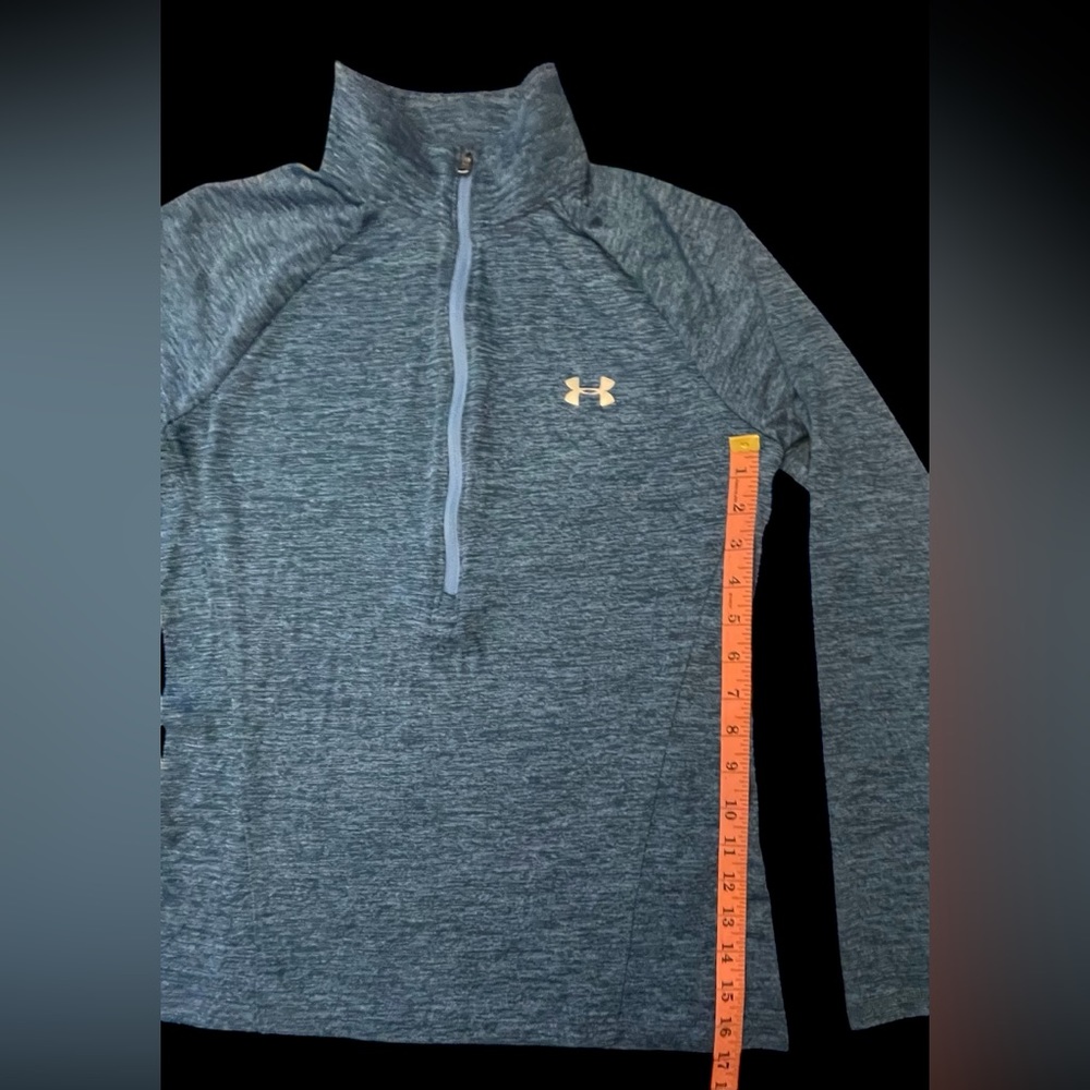Under Armour Blue Quarter-Zip Pullover - Picture 3 of 9